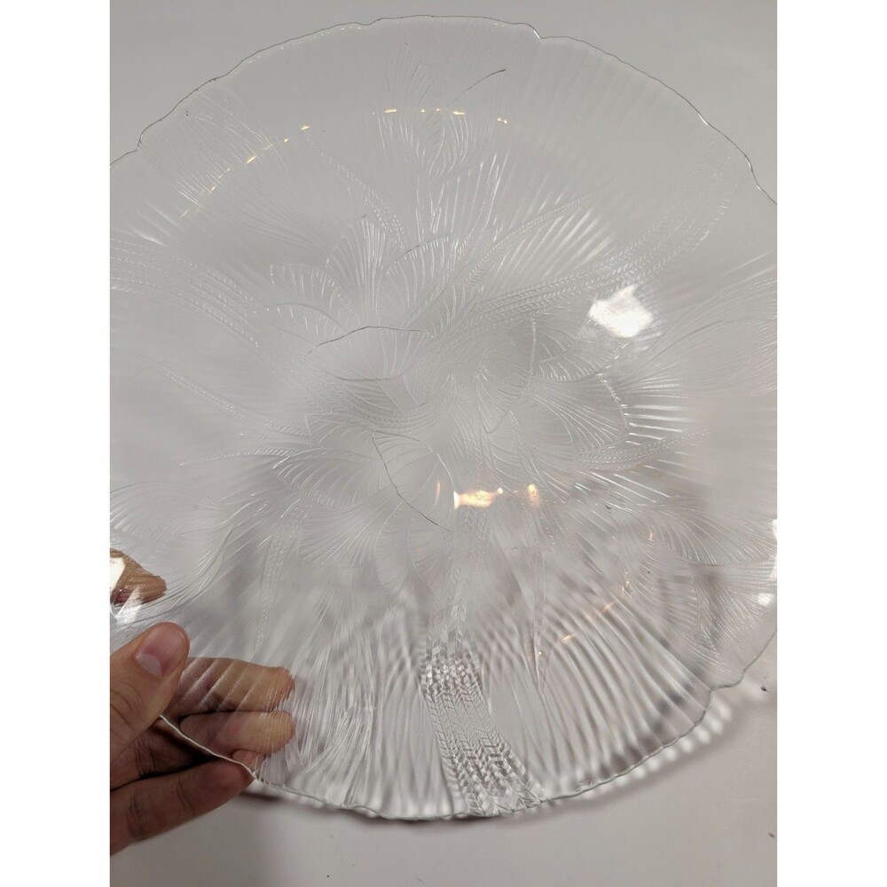 Vintage Arcoroc Canterbury Crocus French Floral Glass Plate 10.5" France